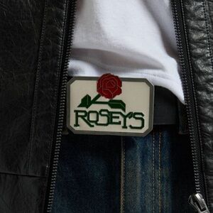 NWT UO "Rosey's" Retro Vintage Belt Black Leather Rockabilly Biker Buckle XL 44